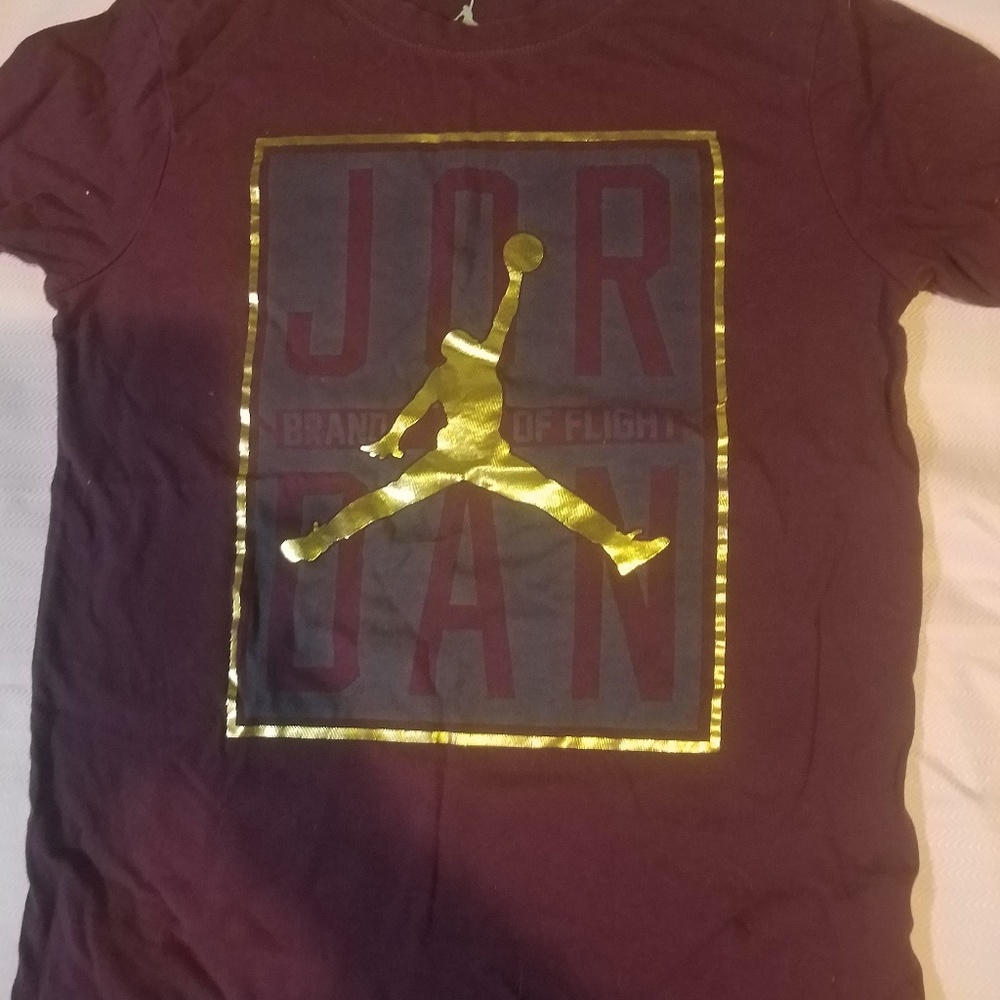 Maroon Jordan shirt clean